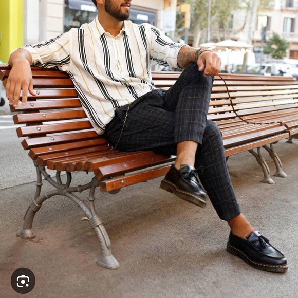 Dr. Martens Black Leather Kiltie Tassel Loafers - Picture 3 of 7